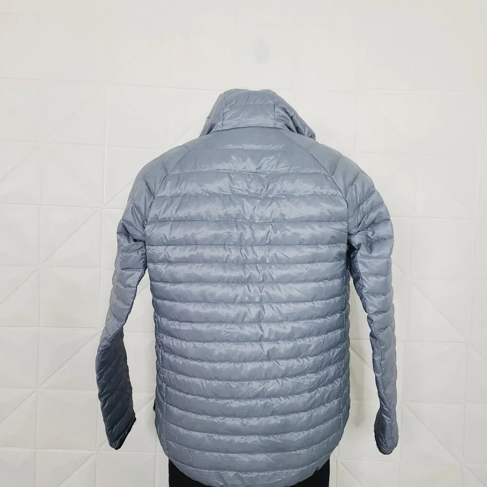 Nike Men's Gray Guild 550 Down Hooded Long Sleeve Puffer Jacket Size M